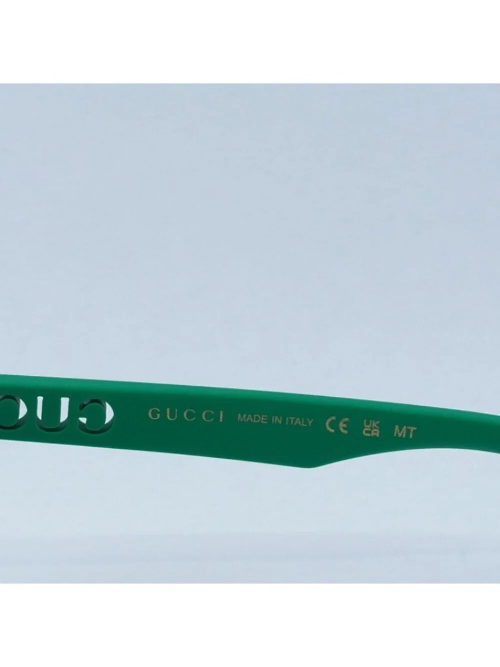 Gucci GG1571S 004 Sunglasses Matte Green Square Frame, Blue Lenses